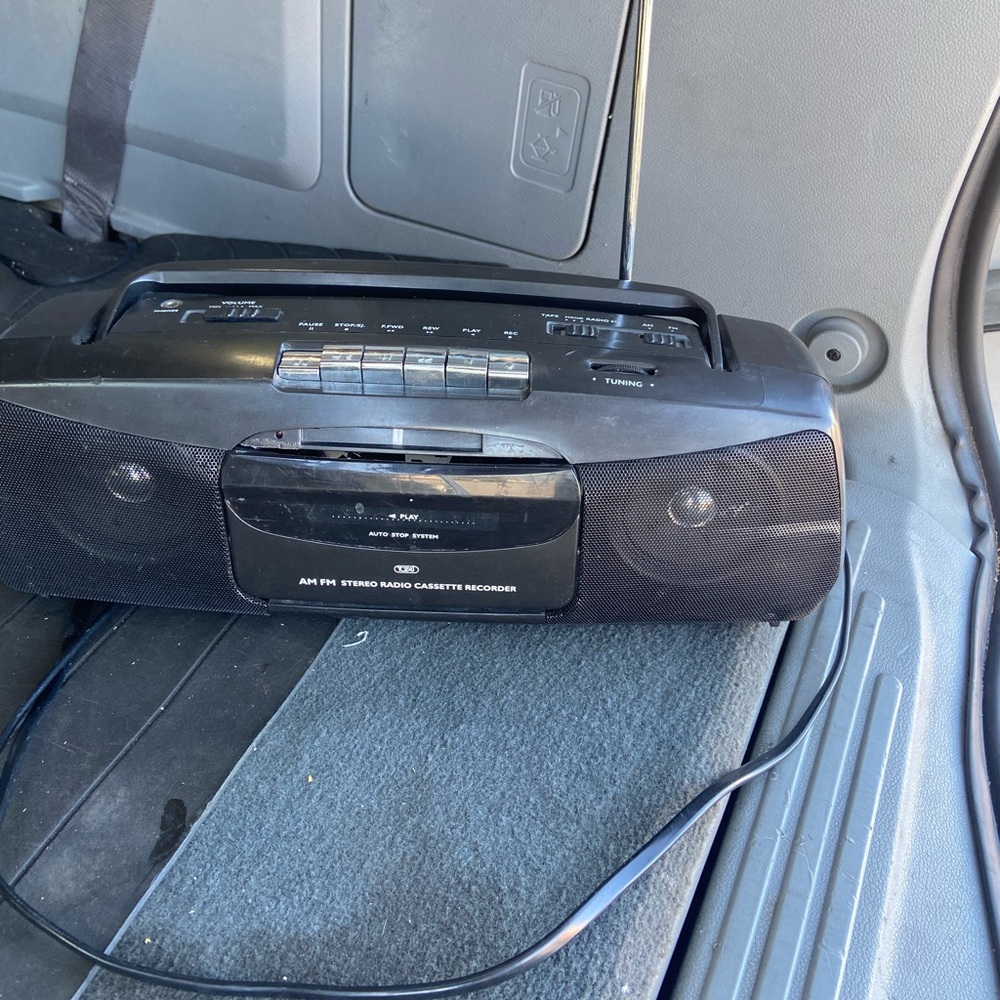 Black Stereo Cassette Recorder